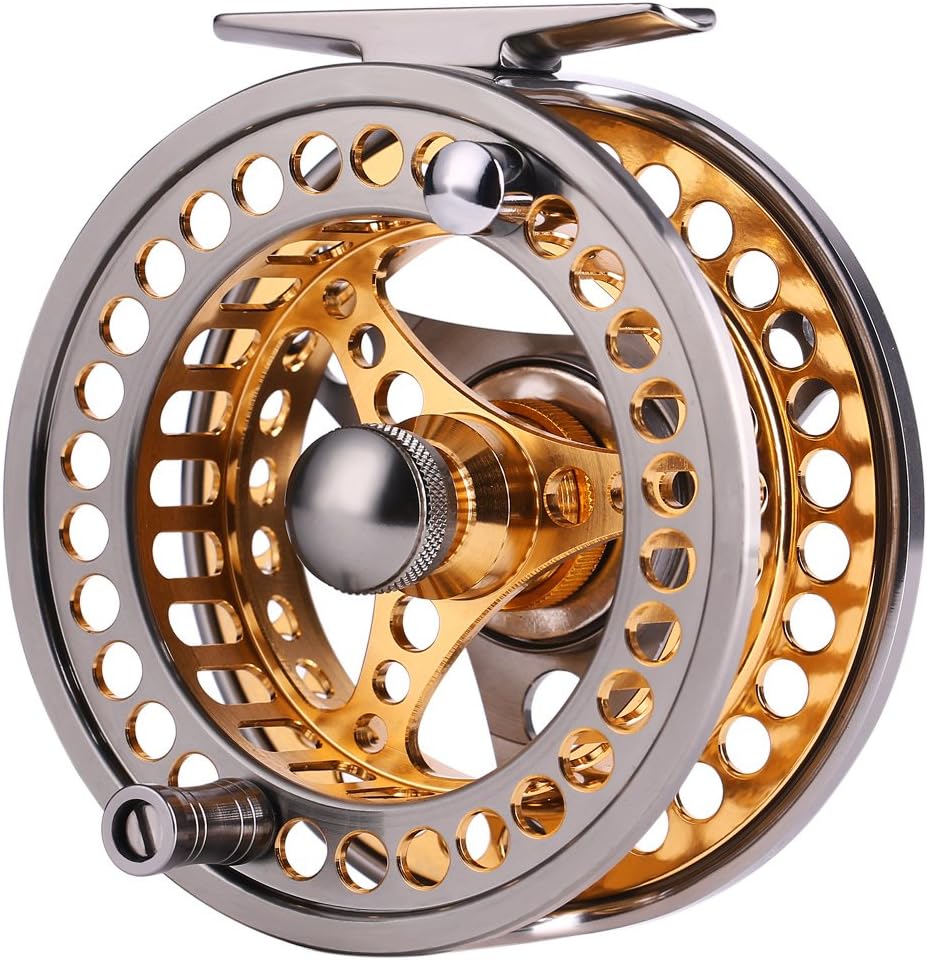 Fly Fishing Reel Large Arbor 2+1 BB with -machined Aluminum Alloy Body and Spool in Fly Reel