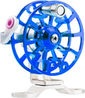 Winter Fishing Reel All Metal 1.76oz(50g) Lightweight 2.1inch(53mm) Upgrade Base Right Hand Mini Fly Wheel for Trout Pike Ice Fishing Tackle
