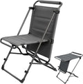 Folding Camping Chair Outdoor Folding Table Heavy Duty Support Adults up to 550lbs Fit for Outdoor Adventures, Tailgating, Fishing(Dark Grey)