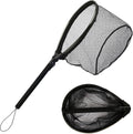 Floating Fishing Net with  Handle,  Aluminum Head Foldable Landing Net, Rubber Coated Fishing Net, Lightweight & Compact, 16 Inch