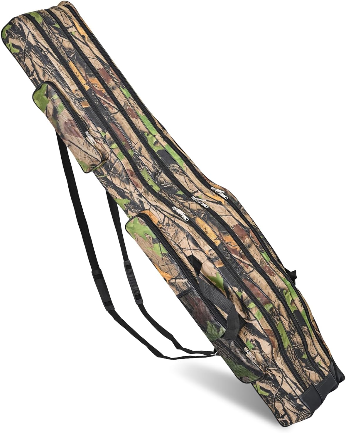 Fishing Rod Bag, 3 Layer 150 cm Rod Case, Fishing Rod Bag, Portable Folding Fishing Rod Bag, Fishing Rod Bag for Fishing Rods, Rod Holder, Fishing Tackle, beige, Beige