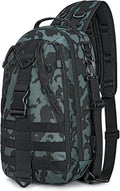 Fishing Tackle Backpack Storage Bag Outdoor Shoulder Backpack Fishing Gear Bag(Black Camouflage)